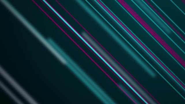 Diagonal neon lines sliding seamless loop motion background