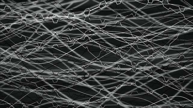 Intersecting digital waveforms sliding seamless loop motion background