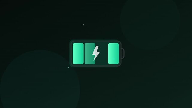 Eco Friendly Charging Battery Green Energy Power Animation