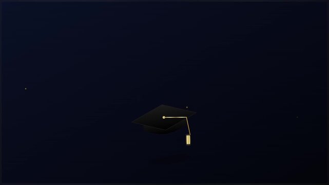 Educational Success Graduation Cap Academic Vector Animation
