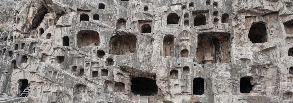ancient grottoes and buddhist sculpture of Longmen Grottoes, Luoyang Henan Province