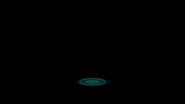 Falling Cyan Water Drop Animation Black Background