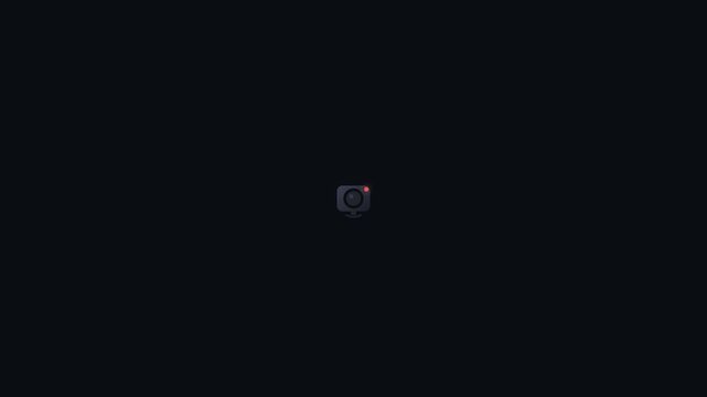 Webcam live streaming icon, video call technology 3D render animation