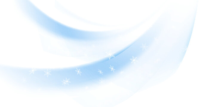 The composition creates a feeling of movement, lightness and cold winter air, like a snowstorm in a transparent space.