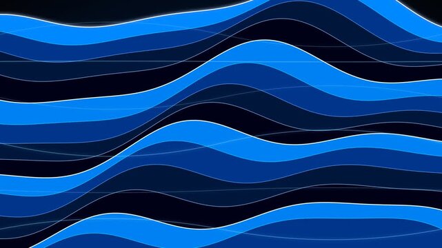 Abstract waves in shades of blue creating a rhythmic and flowing pattern