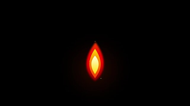 flickering fire flame energy icon vector animation