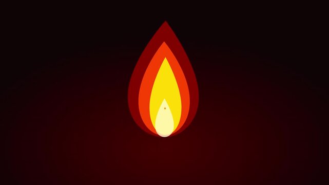 flickering fire flame vector icon animation loop