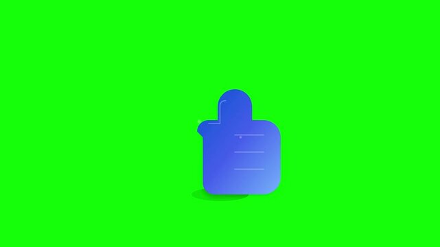 Floating Social Media Like Icon Animation Green Screen