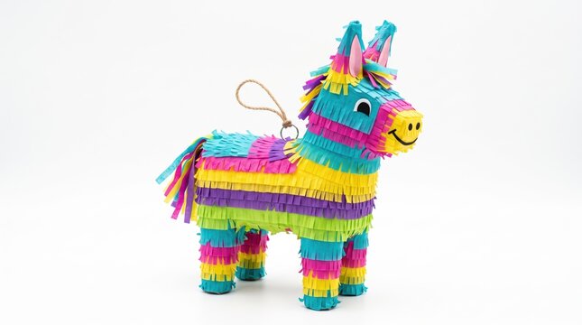 Colorful donkey pinata for a fun birthday party celebration