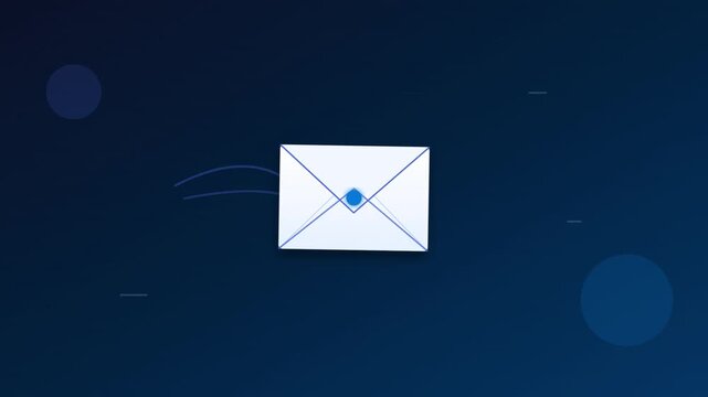 flying envelope mail vector icon motion animation