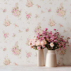 Fototapeta premium pink flowers in a vase