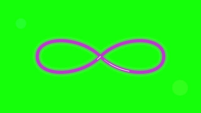 infinity symbol loop animation on green screen