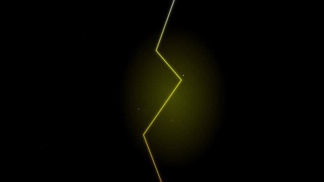 lightning bolt energy power black screen vector motion