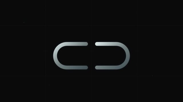 link chain attachment icon black screen modern animation