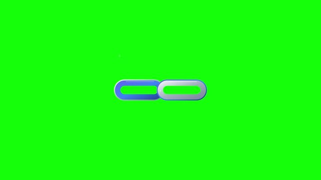 linking chain hyperlink icon blue green screen