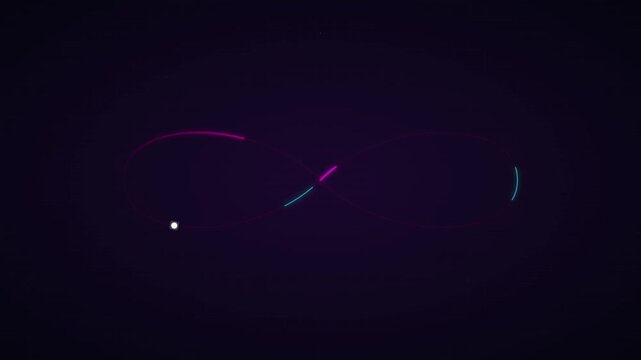 looping pink infinity symbol for limitless tech concepts