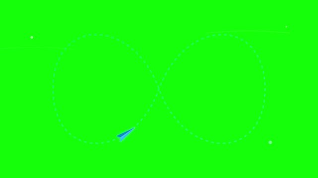 messaging paper plane send animation modern blue white