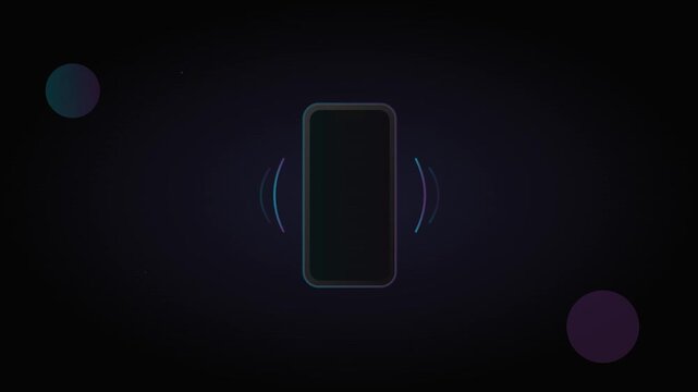 mobile phone vibrate animation modern black tech style