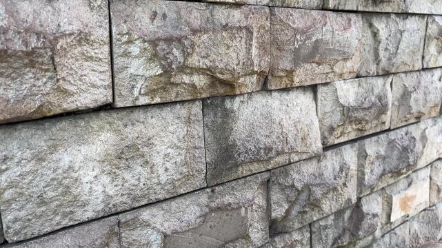 Close Up View of Textured Natural Stone Wall Cladding