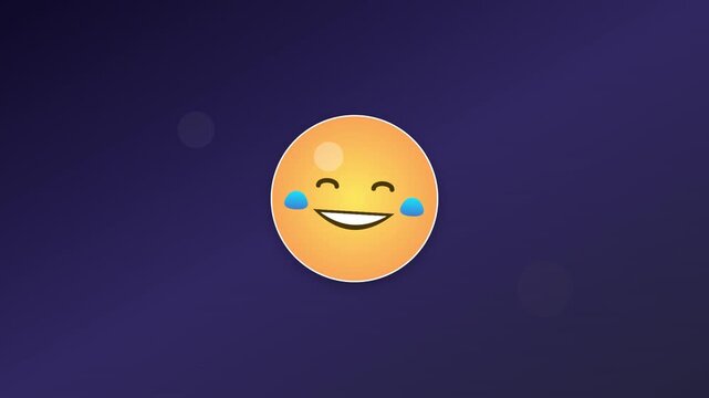 modern laughing emoji funny vector icon animation
