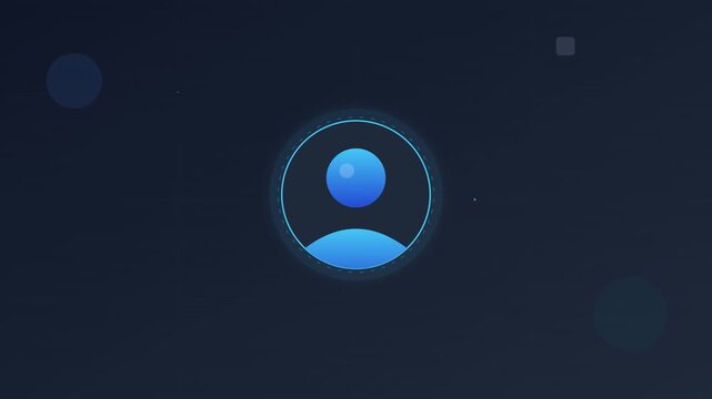 modern user profile avatar vector icon animation