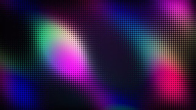 Abstract digital glitch art with vibrant pixelated patterns and dark voids