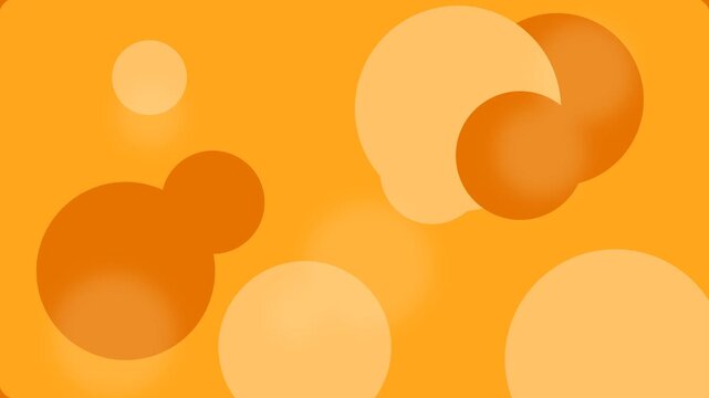 Abstract composition of overlapping soft circles on a vibrant orange background