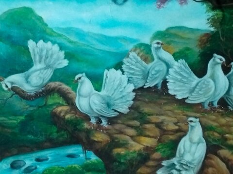Original hand-painted rare bird painting