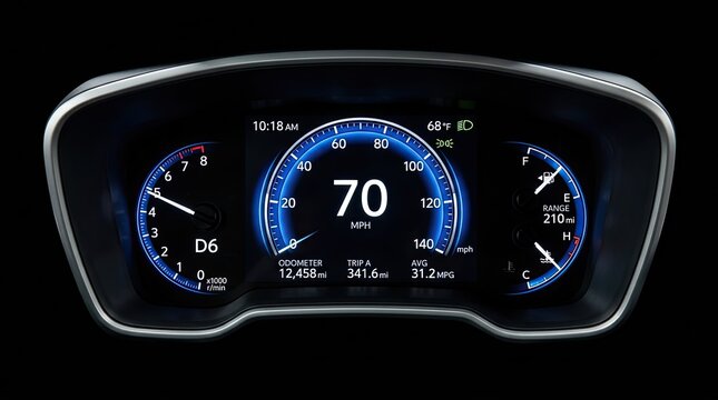 speedometer isolated on black