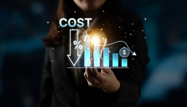 Cost reduction and cost saving through digital transformation, business cost optimization, operational cost reduction, financial saving, and resource efficiency strategies for business success. Spline
