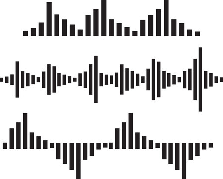 音波・イコライザー・周波数のサウンドウェーブのイラスト素材