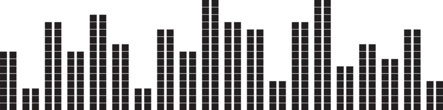 イコライザー・音波・音質のサウンドウェーブのイラスト素材