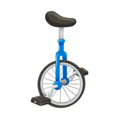 Hand Drawn Blue Unicycle Clipart Isolated on Transparent Background © Totomura Toto