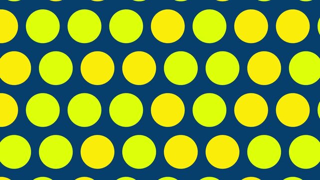 Abstract motion background animation with moving colorful circles on a blue background