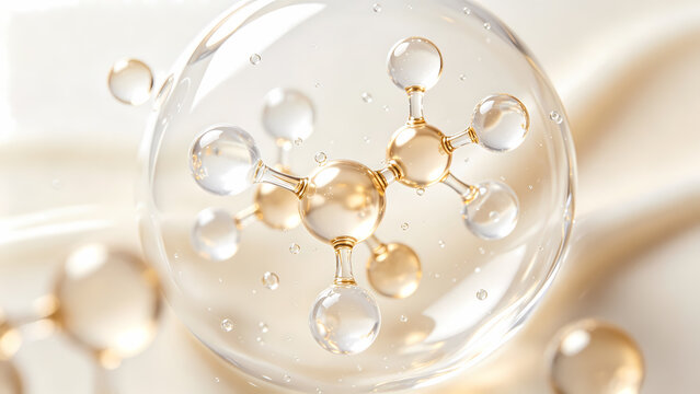 Microscopic composition diagram of arbutin-based skin-whitening skincare products