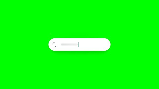 Minimal Search Box Typing Interface on Green Screen