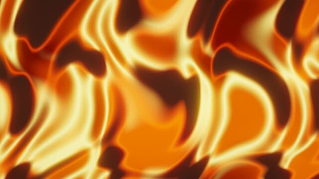 Fiery Orange Lava Liquid Pattern with Glowing Fluid Motion