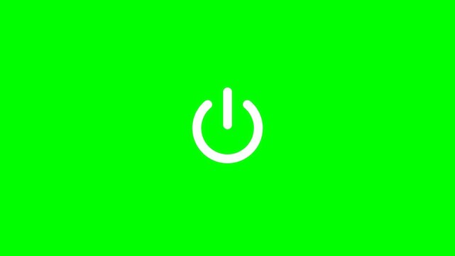 Power On Off Symbol Switching on Green Screen