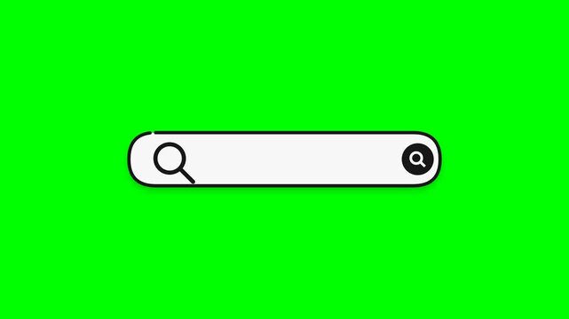 Clean Search Bar Interface with Empty Text Space on Green Screen