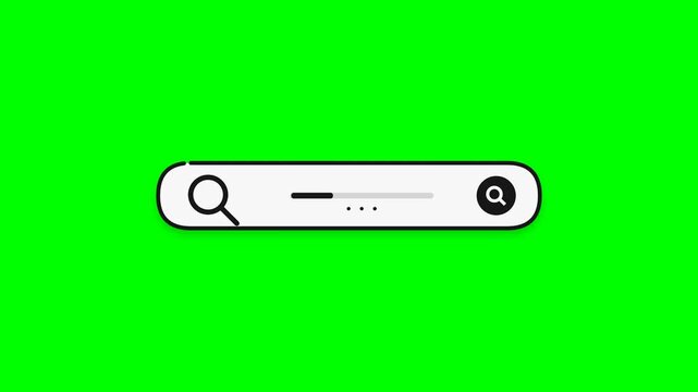 Bold Search Bar Loading Interface on Green Screen