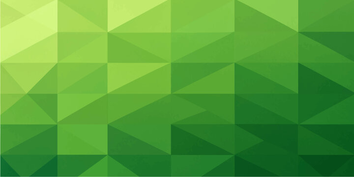 Green polygon abstract background with tessellated geometric mosaic gradient texture and modern vector design