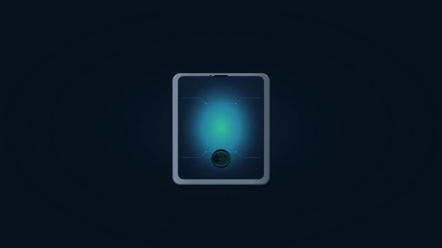 Premium futuristic smartphone security concept showing fingerprint and facial biometric verification for authenticated device access.
