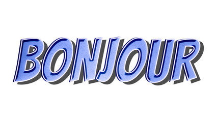 Bonjour png comic retro lettering © Rawpixel.com