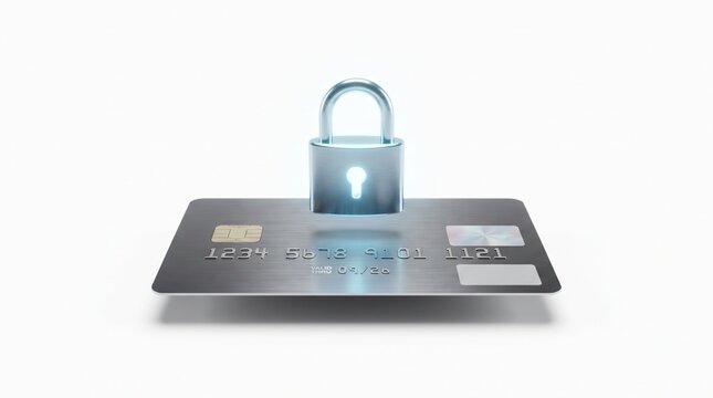 Credit Card with Padlock