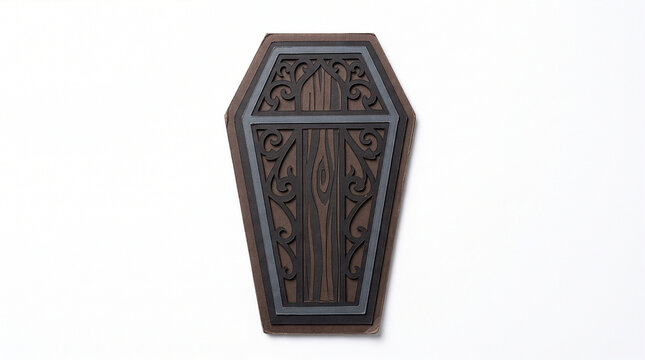 Gothic cardboard coffin inspired by classic vampire horror