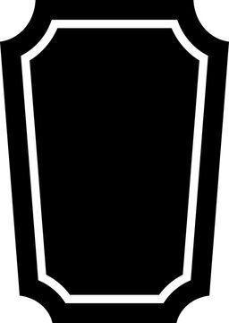 Shield silhouette icon for security emblem.