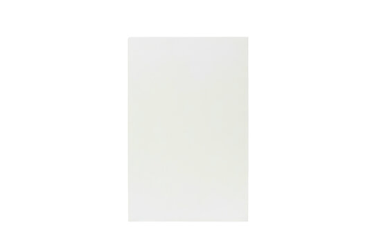 Vertical blank white paper sheet mockup isolated on dark background