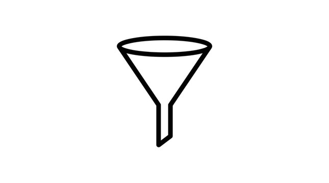Simple funnel icon illustration clean design
