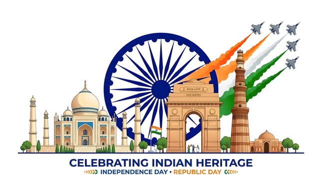A vibrant celebration of india's republic day honoring history culture and national pride