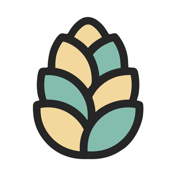 Stylized hop cone icon